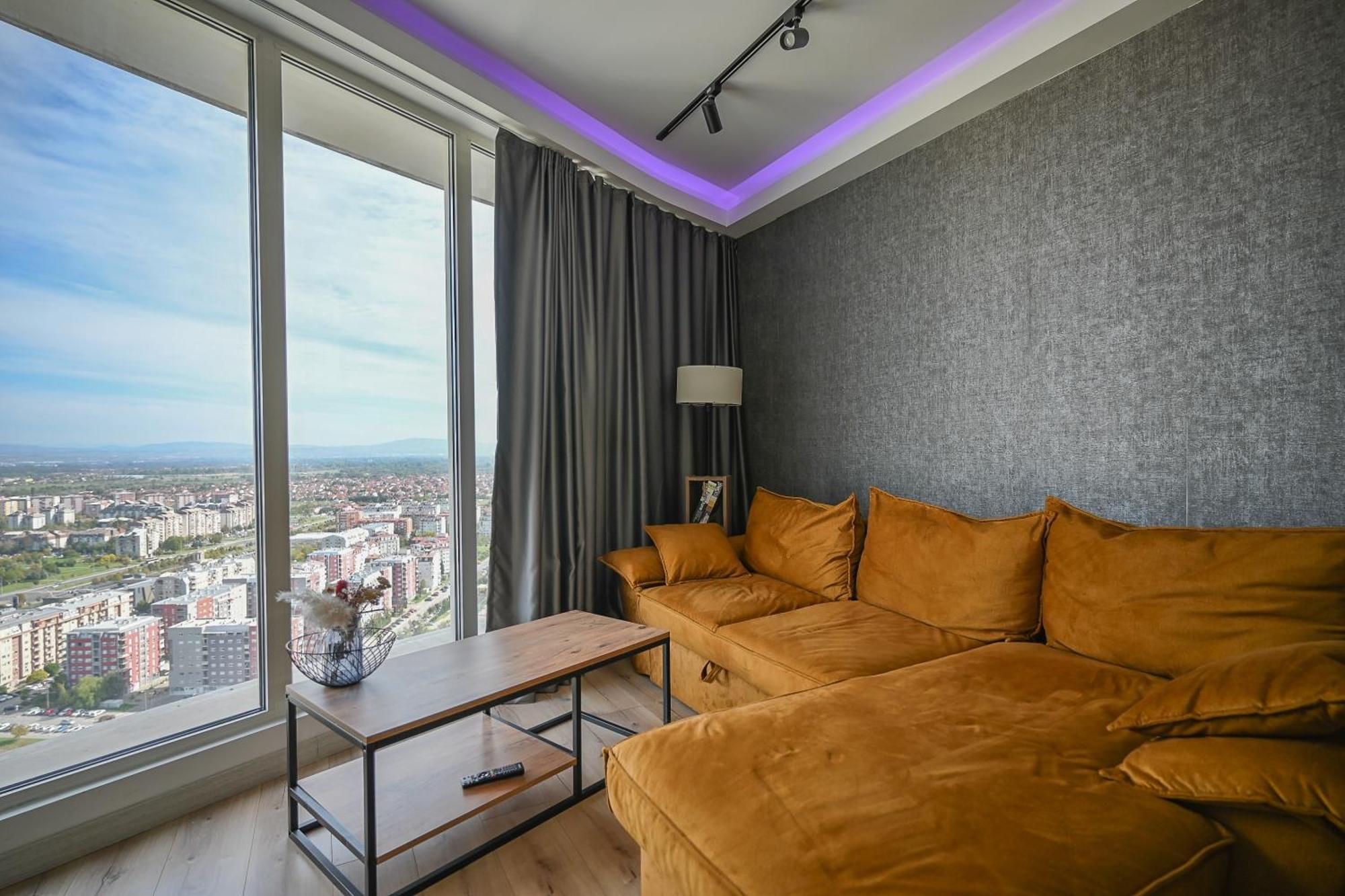 Alfred Sky Smart Apartment 29Th Spa Included Szkopje Kültér fotó